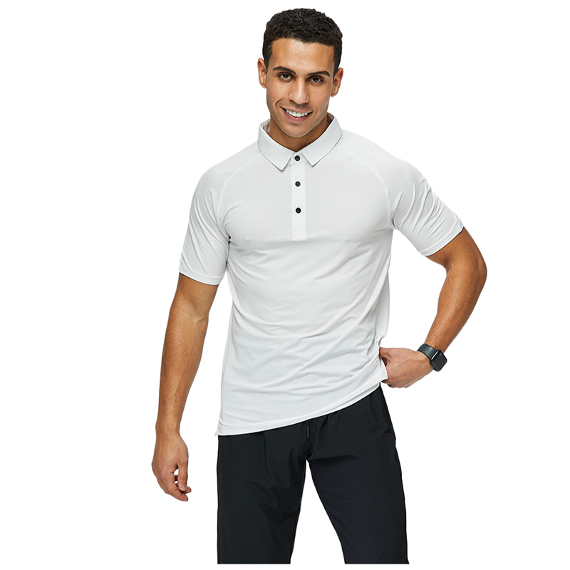 LL-2024 Completo da yoga Polo unisex Magliette Abbigliamento da palestra Esercizio Abbigliamento fitness Abbigliamento sportivo Camicie da allenamento Colletto rovesciato Top Manica corta Elastico Traspirante Uomo