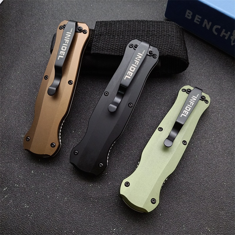 BM The Infidel OTF D2-cuchillo de bolsillo, Material de supervivencia, cuchillos de bolsillo tácticos militares, combate, autodefensa, EDC al aire libre