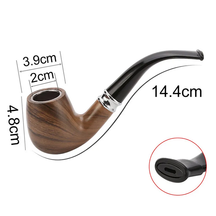 Factory Direct Sales Wooden Resin Smoking Hand Pipe Package Burn Resistant Bakelite Pipes With Metal Bowl A Full Set Dry Herb Tobacco Oil Burner Pipes