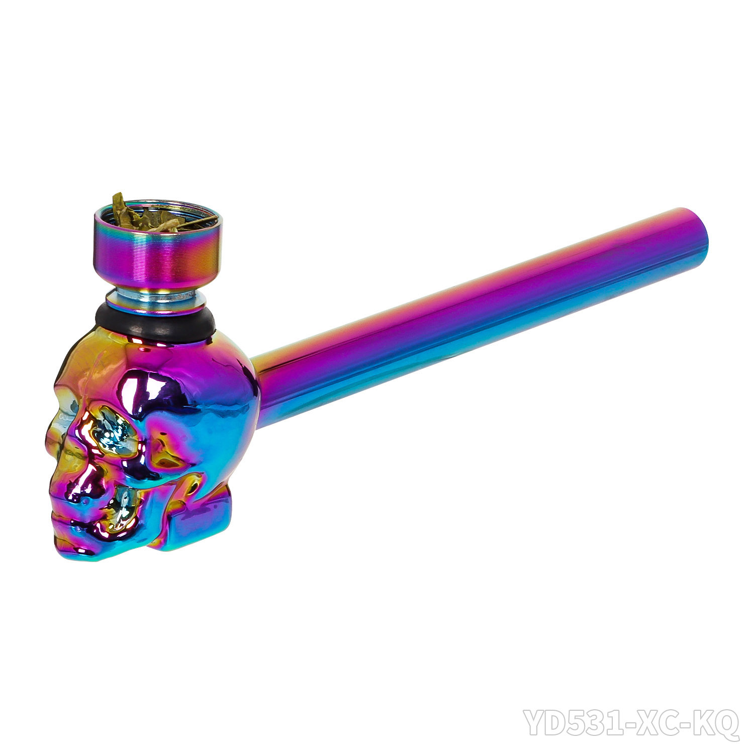 Pipes à fumer transfrontalières, nouvelle pipe en verre à tête fantôme colorée