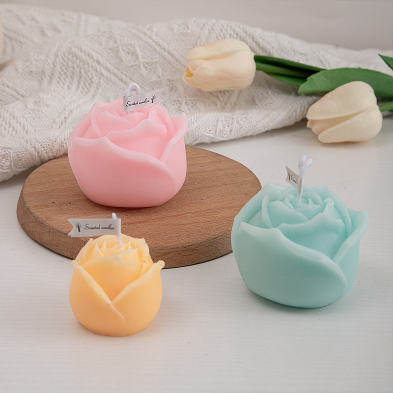 Hand-made Rose scented candle Home Fragrances Creative DIY Rose-Candle wedding party decorations