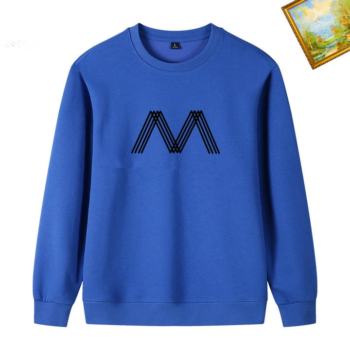 2024 Printemps Automne Lettre Géométrique Imprimer Sweat À Capuche Pour Homme Pull En Coton Vestes De Mode O-cou À Manches Longues Sweat-shirts Pour Hommes HSCWM006