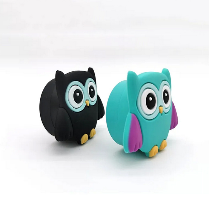 Owl shape 11ml silicone wax containers cartoon box food grade jars dab dabber tool storage tobacco oil herb rubber holder