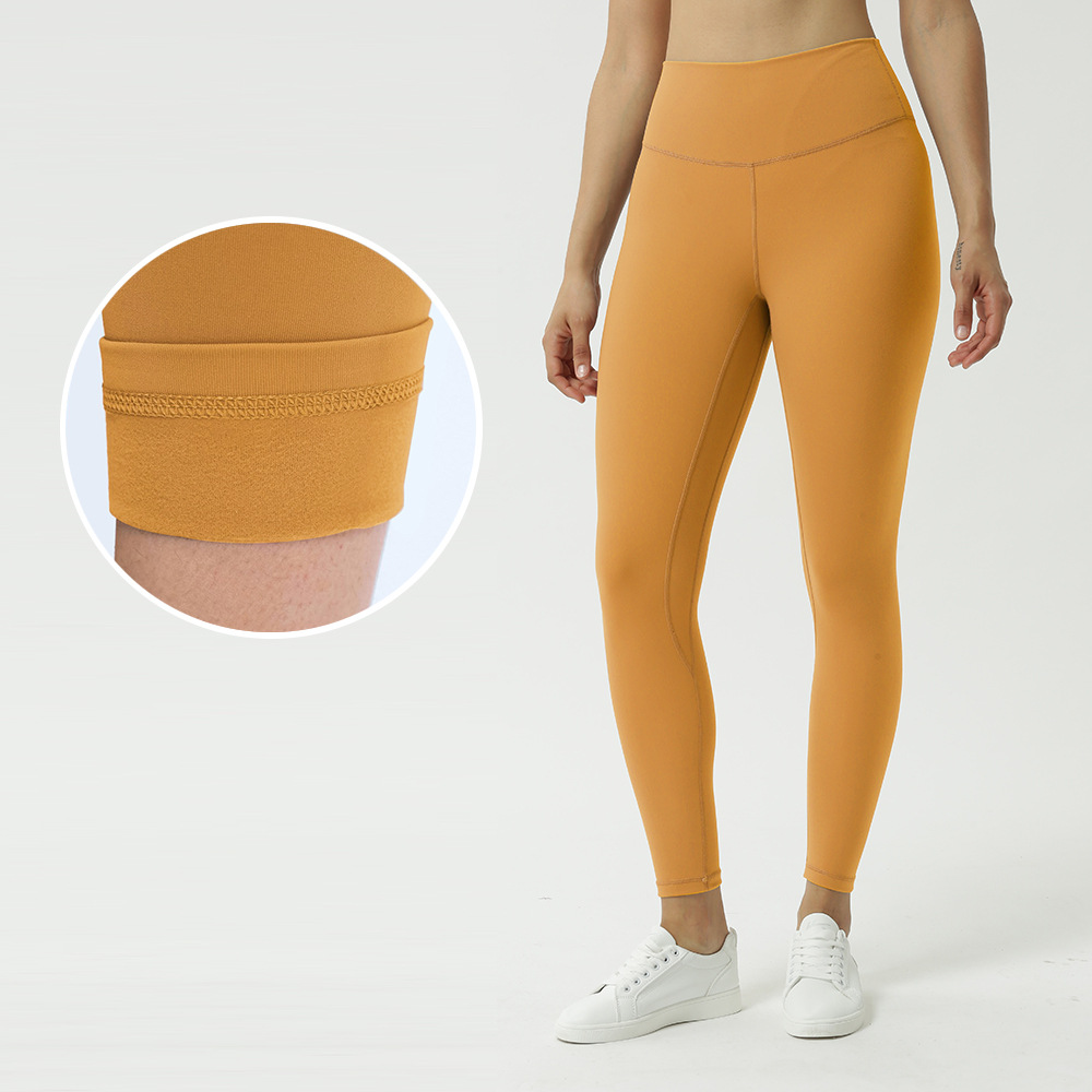 Pantaloni da yoga a vita alta Leggings da fitness push-up da donna Pantaloni sportivi a forma di T con elastico morbido l'allenamento della corsa Lady