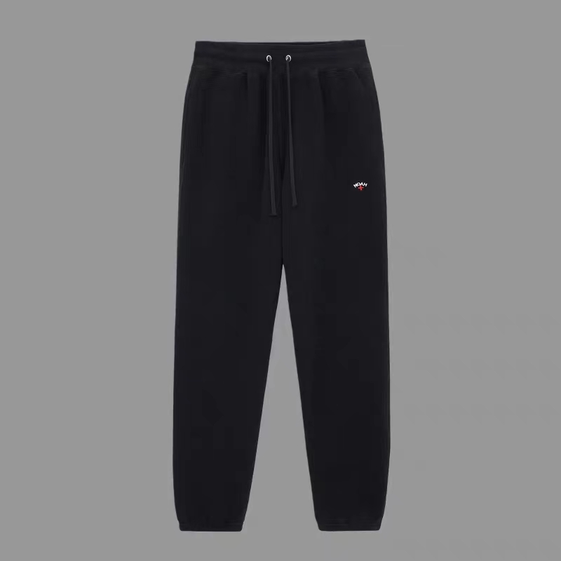 Calça de moletom bordada masculina e feminina casual calça de corrida de lã