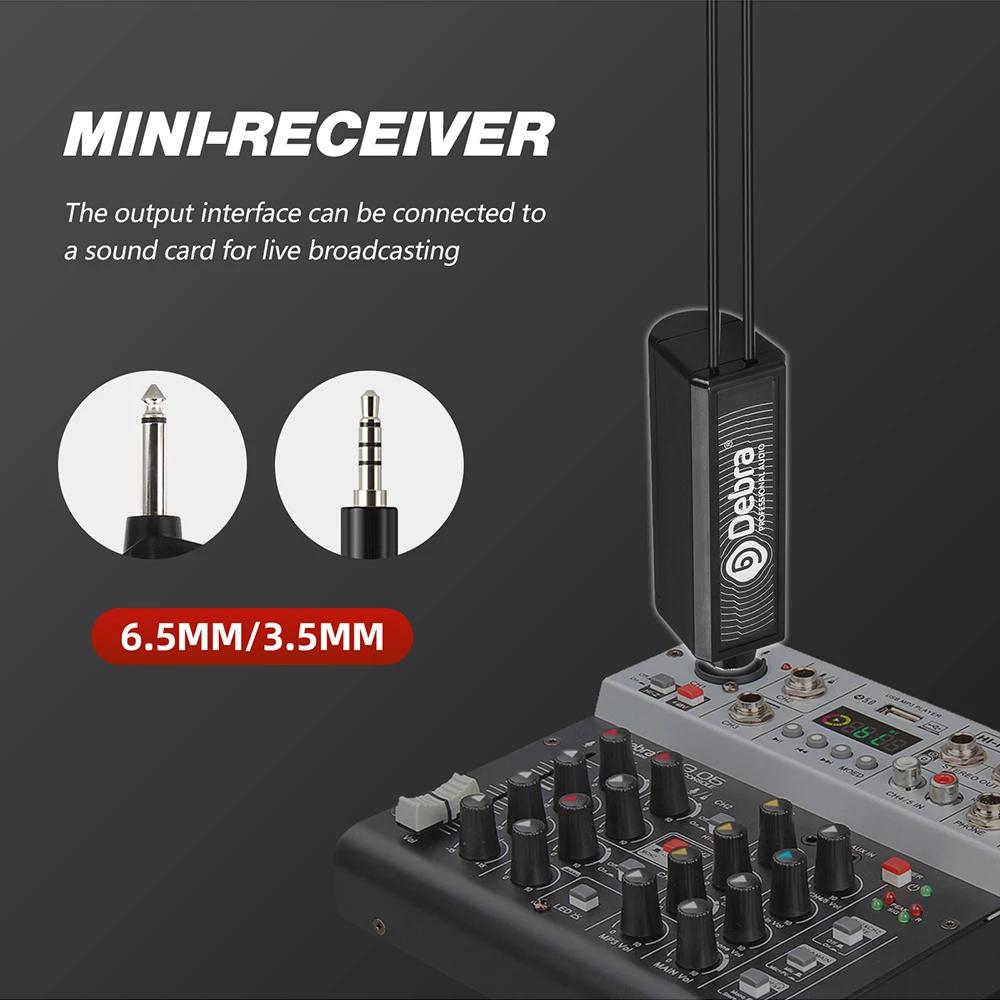 Microphones Debra MU2 Universal UHF Wireless Rechargeable Handheld Microphone Use With Mixer Power Amplifier Speaker etc Stage Equipment.