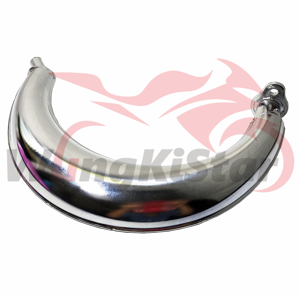 Rowerowy tłumik bananowy rura wydechowa Rura wydechowa Kolejna Rura Rura Chrome Chrome Uszczelka do motocyklowego silnika 49 cm3 50 cm3 60 cm3 80 cm3 motoryzowany rower motoryzowany