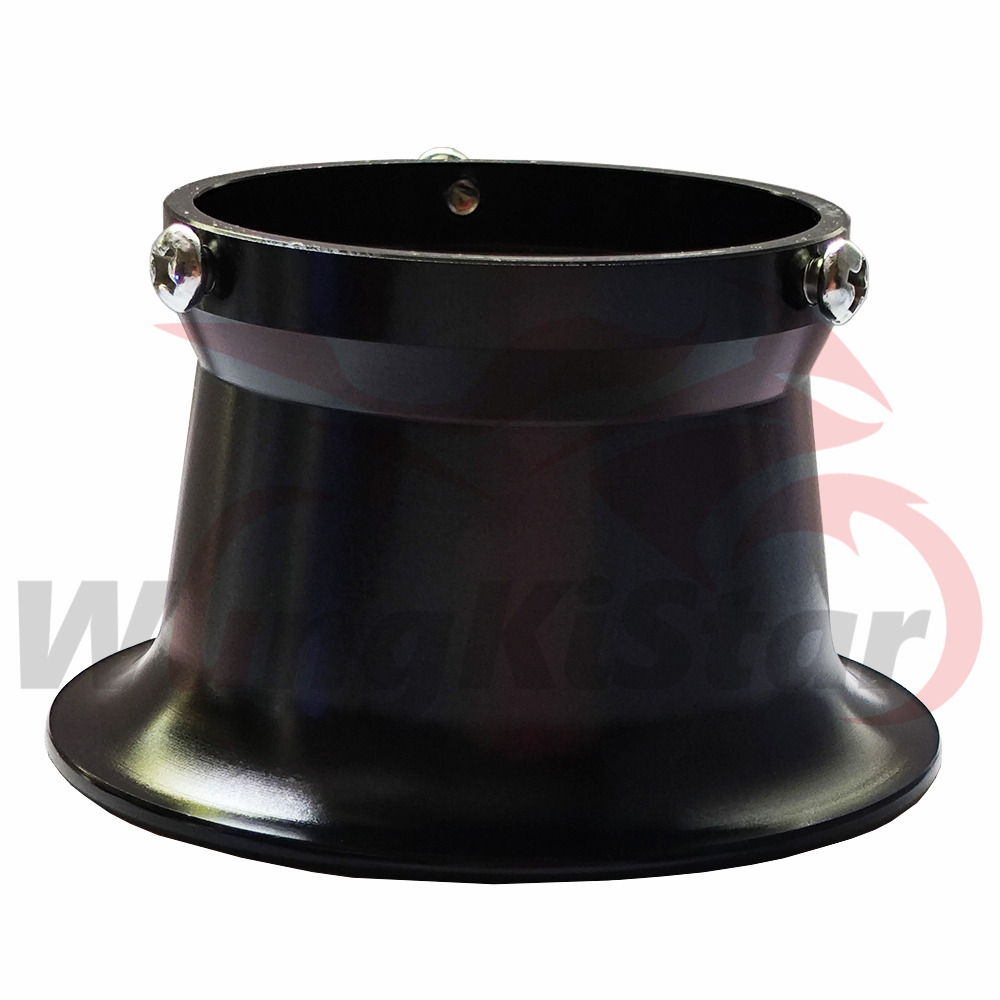 Coupe de vent de klaxon d'alliage d'aluminium de CNC d'interface de carburateur de moto de 50mm pour le motocross moto Scooter Buggy cyclomoteur ATV PWK21 PE28 tasses de filtre à air de carburateur de 30mm