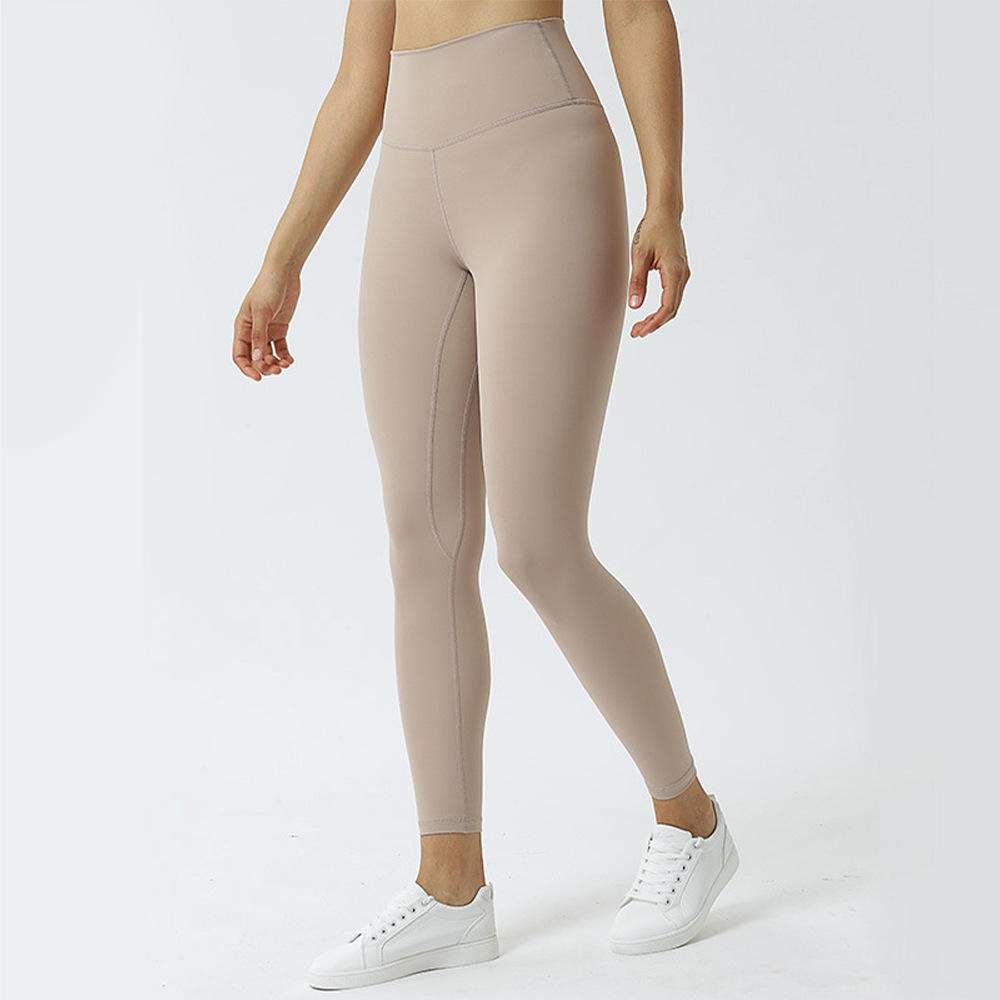 Pantaloni da yoga a vita alta Leggings da fitness push-up da donna Pantaloni sportivi a forma di T con elastico morbido l'allenamento della corsa Lady