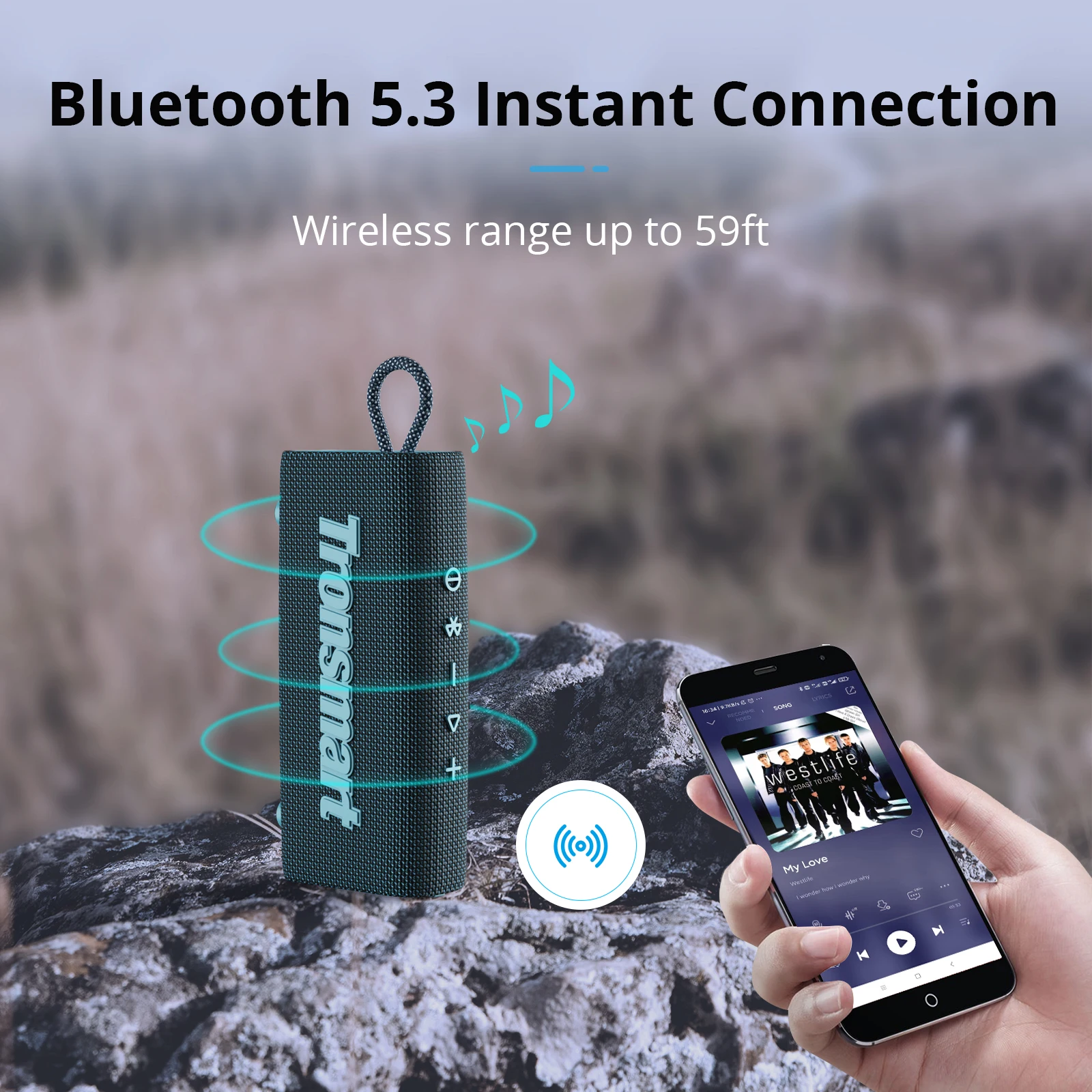 Tronsmart Trip Bluetooth 5.3 스피커 듀얼 드라이버 휴대용 스피커 IPX7 방수 수지 실외 스피커 맨 스탠드 데비알렛을위한 진정한 무선 스테레오