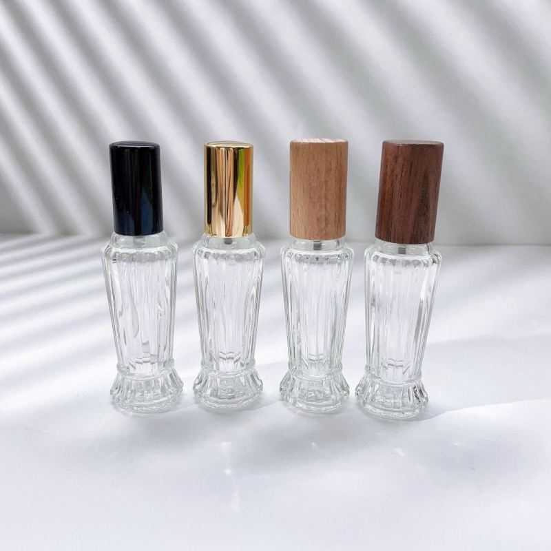 Bouteilles de parfum en verre, 10ml, transparentes, vides, rechargeables, pour huiles essentielles, vente en gros