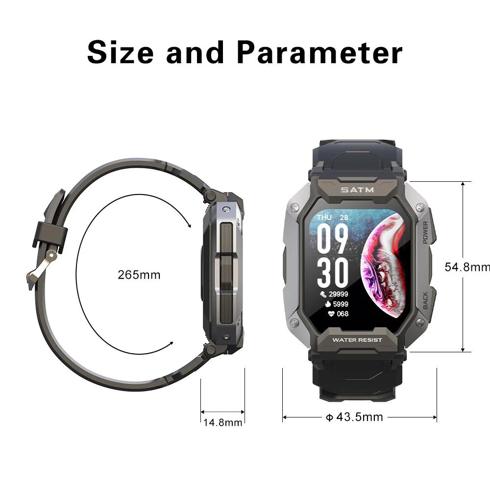 Devices SKMEI Full Touch IP68 Waterproof Sport Swimming Smartwatch Sleep Heart Rate Monitoring Smart Watch 20 Days Long Standby Time