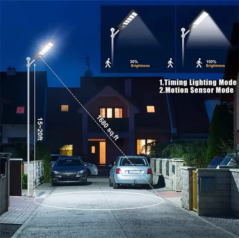 Solar Street Light 800W 1000W 1200 W Wodoodporne odległe zdalne sterowanie Czujnik czujnik ścienny do ogrodowego patio ścieżka droga