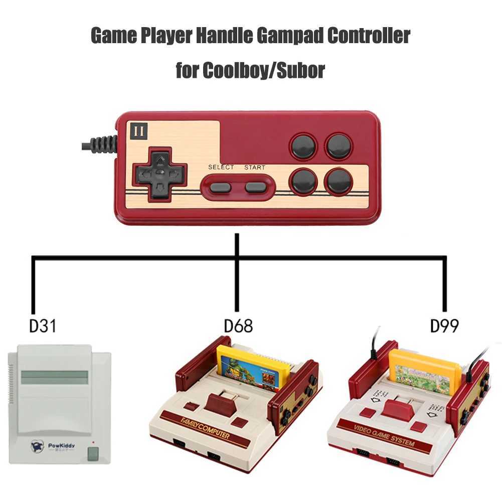 Gamecontrollers Joysticks 8 bit 9-pins gamepad Bekabelde gamehandgreep Controller Gaming-joystick voor Coolboy Subor NES FC Retro gameconsole Bedieningsjoystick