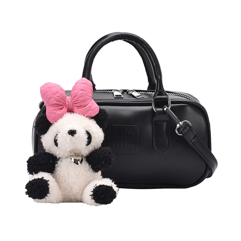 Borse cuscini bambini Ragazze Peluche Fiocchi panda Borsa a tracolla singola bambini Borsa a tracolla in pelle PU con goffratura lettere Z6729