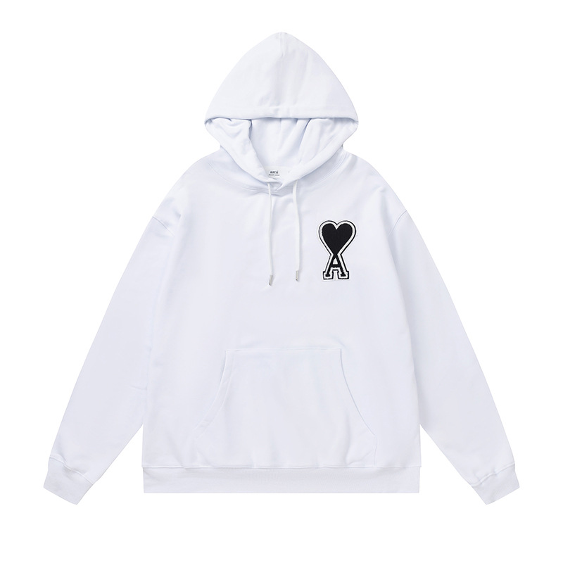 드로 스트링 후드가있는 흰색과 빨간색의 Desiger Hoodie