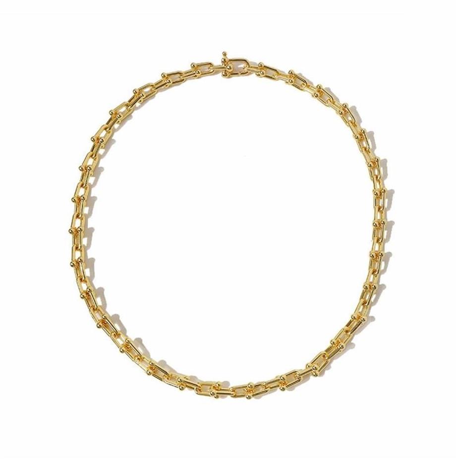 Designmärke kärlek t halsband för kvinnor man rostfritt stål tillbehör zirkon hjärta u typ bambu halsband smycken290m