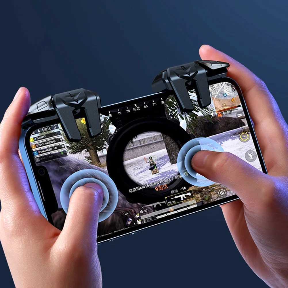 Spelkontroller Joysticks G21 1 Par 6 Finger Game Trigger P4 Controller GamePad Gaming AIM FOOTING TRIGGERS JOYSTICK -knappar för PUBG Mobile Device