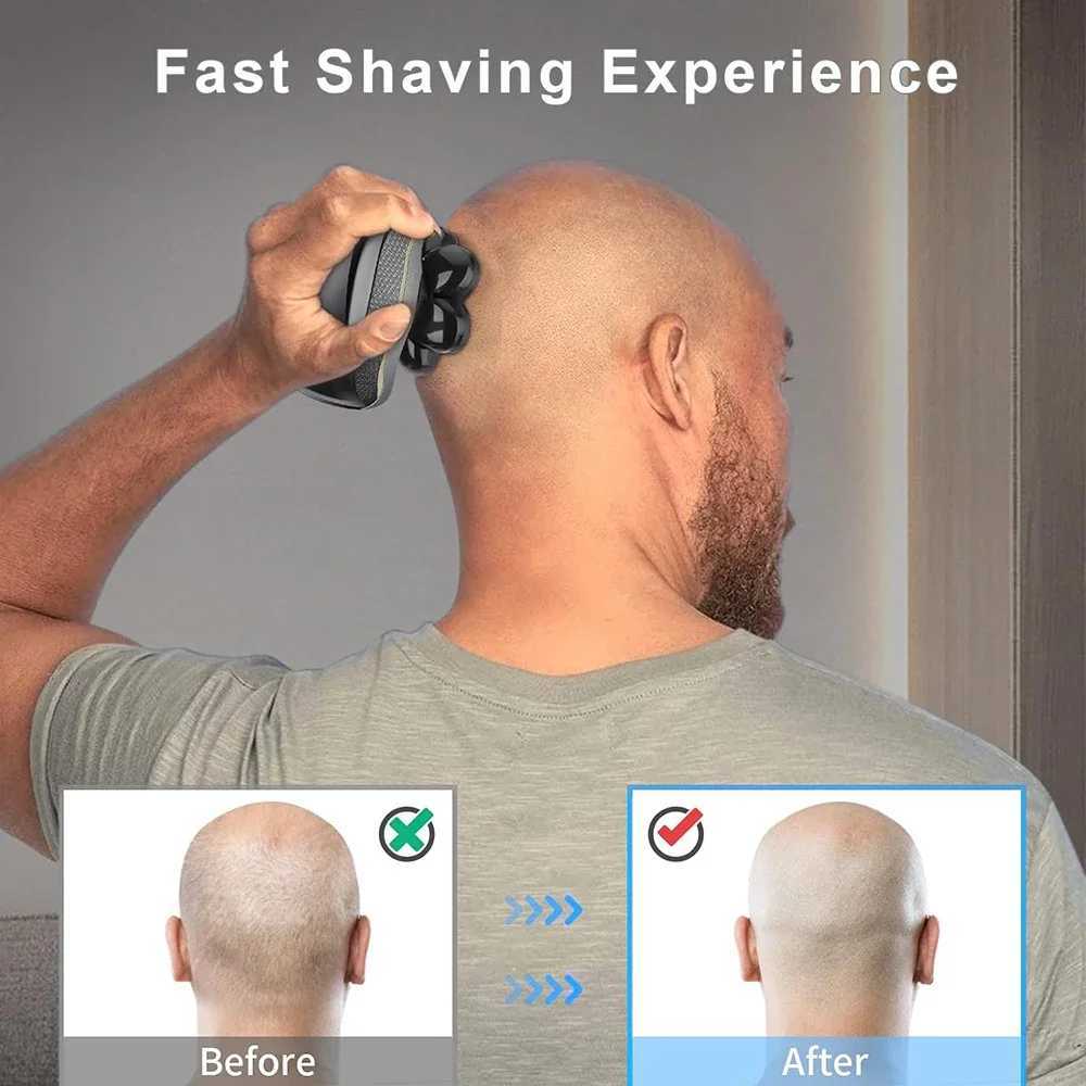 Electric Shaver Men's Electric Shaver Replacement Heads 5D Sharp Stainless Steel Head Shaver 5 Heads Floating Shaver Blades for Electric Shavers