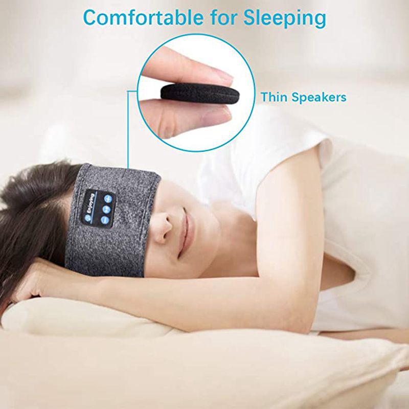 Cuffie senza fili Bluetooth Cuffie con maschera gli occhi dormire Cuffie sportive morbide ed elastiche Confortevole Fascia musica Bluetooth