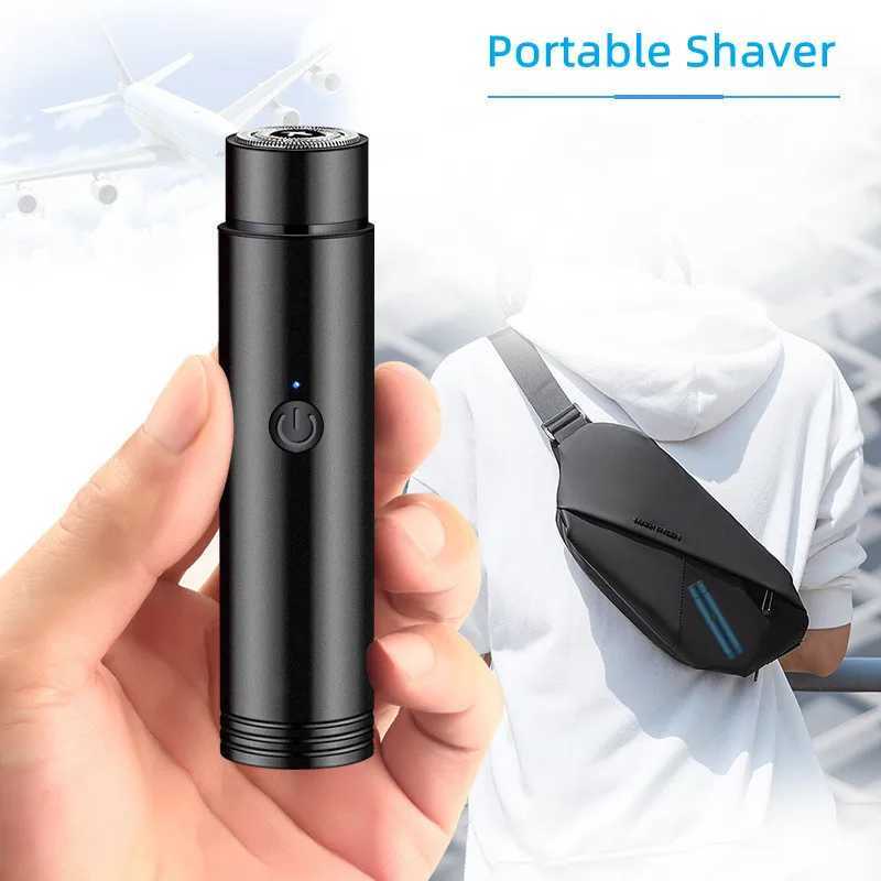 Electric Shaver Rotating One Blade Mini Shaver Portable Electric Shavers For Men Beard Razor Shaver Face Body Hair Trimmer Shaving Machine