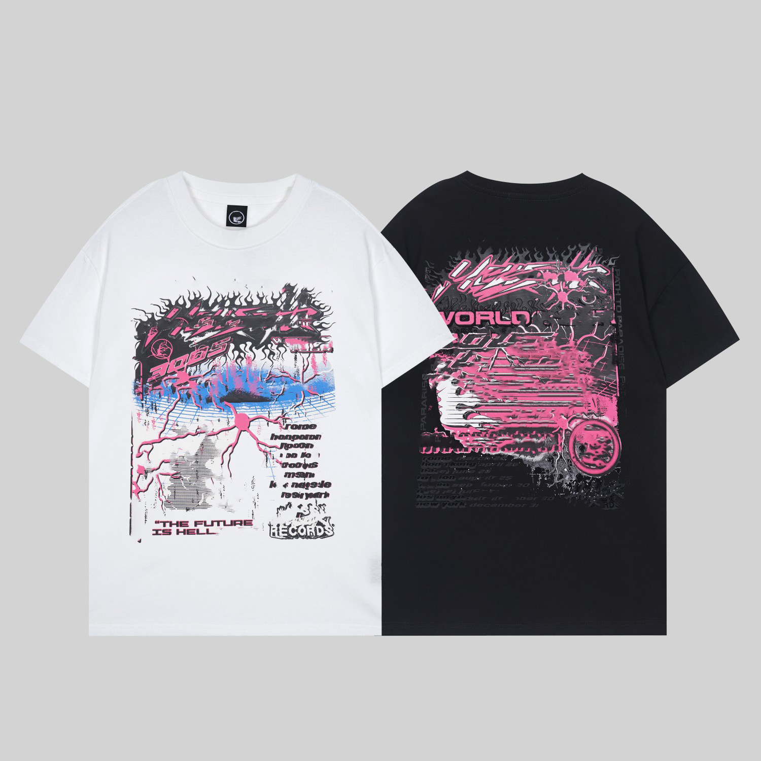 Дизайнерская мужская футболка с молнией и цветочным принтом Gaming Paradise Art Print Модная авангардная весенне-летняя хлопковая повседневная футболка с коротким рукавом