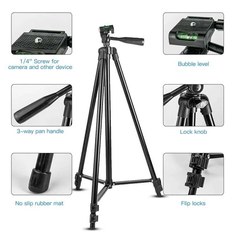 Statieven Nagnahz Statief voor Telefoon 150 cm Video-opname Telefoon Statief met Bluetooth Afstandsbediening Universele Camera Telefoon Fotografie StandL240115