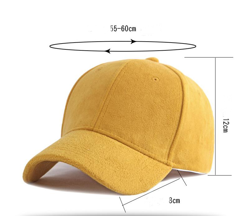 Plain Suede Baseball Caps Outdoor Blank Sport Cap and Hat For Men and Women DF344