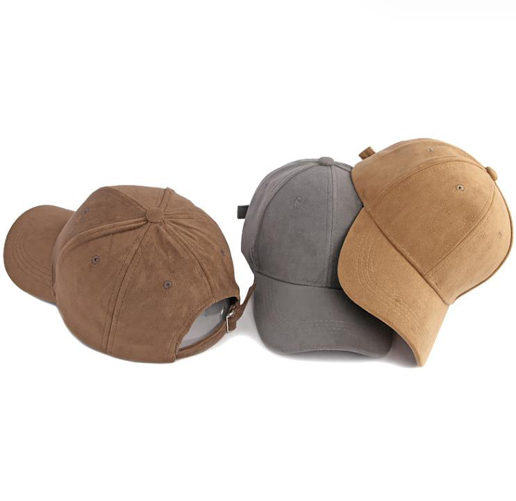 plain Suede baseball caps outdoor blank sport cap and hat for men and women df344