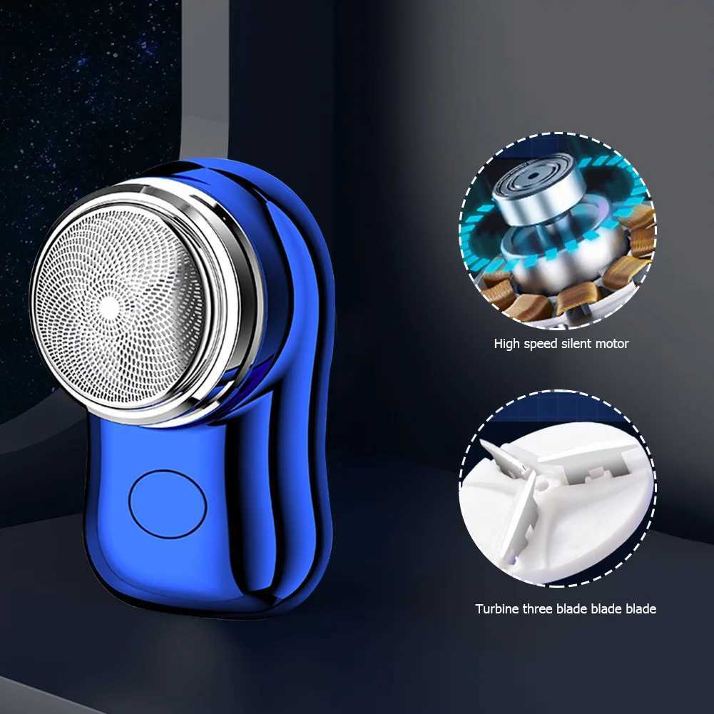 Elektrisk rakapparat Mini Electric Shaver Knife USB uppladdningsbar bärbar elektronisk rakapparat Lätt buller Tillbehör för Home Hotel Trips