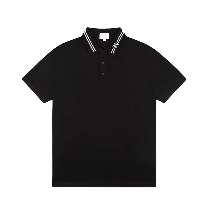 Polo à manches courtes pour hommes, classique, couleur unie, revers sur la poitrine, mode simple, slim, business, nouvelle collection, shirtS-XXL