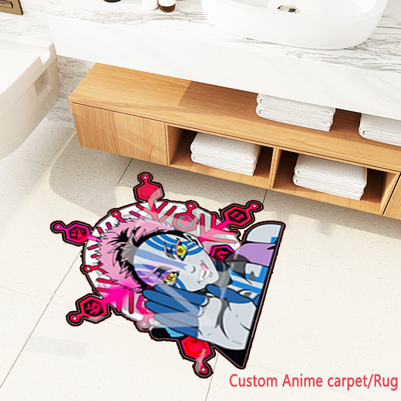 Personalizado anime akaza tapete/tapetes demon slayer para porta tapete de cozinha antiderrapante à prova dwaterproof água decoração do quarto tapete de oração muçulmano