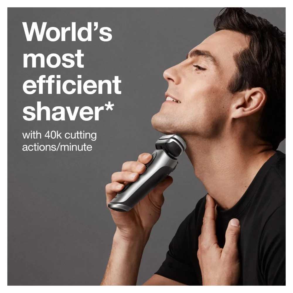 Electric Shaver Series 9 9370cc Rechargeable Wet Dry Men's Electric Shaver with Clean Station