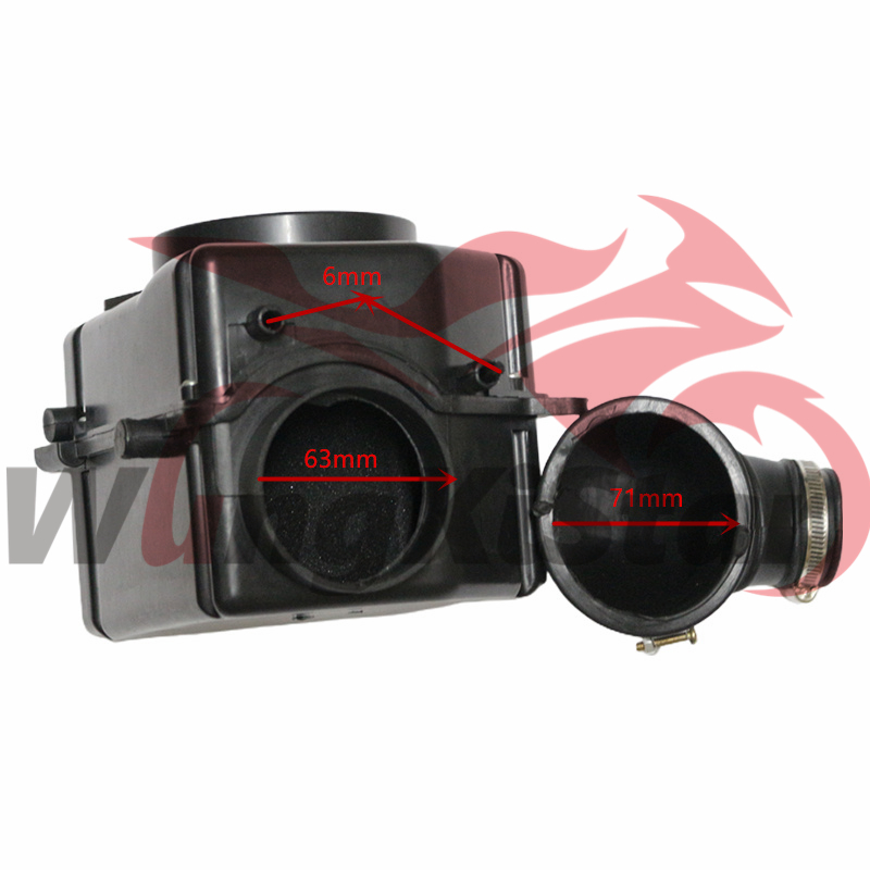 Filtro de ar para motocicleta, caixa de montagem limpa para suzuki gn125/gs125 125cc-200cc motor atv quad go kart scooter motocross moto ciclomotor dirt pit bike