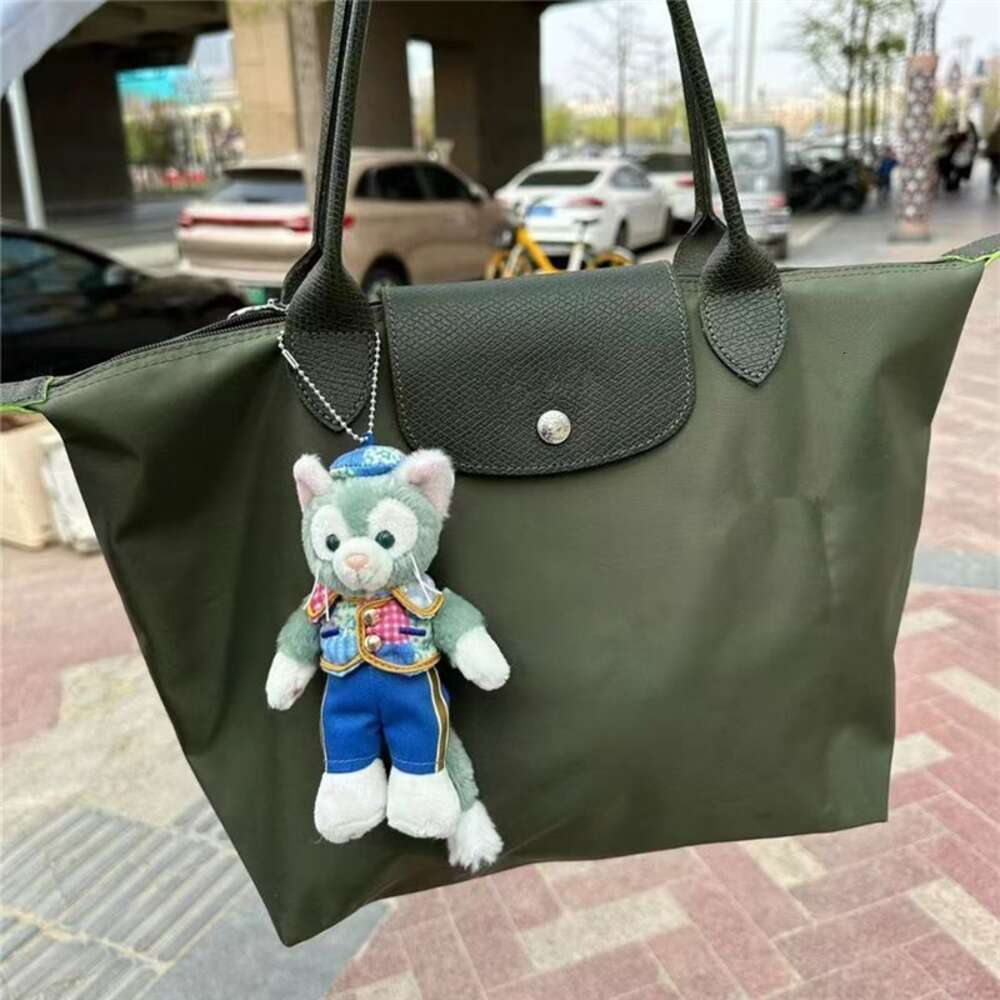 Designer de luxo Handags Longxiang Nylon Dumplings 2024 Novo Saco Único Ombro Tote 70º Aniversário À Prova D 'Água Bordado Bolsa Feminina Portátil Grande Capacidade