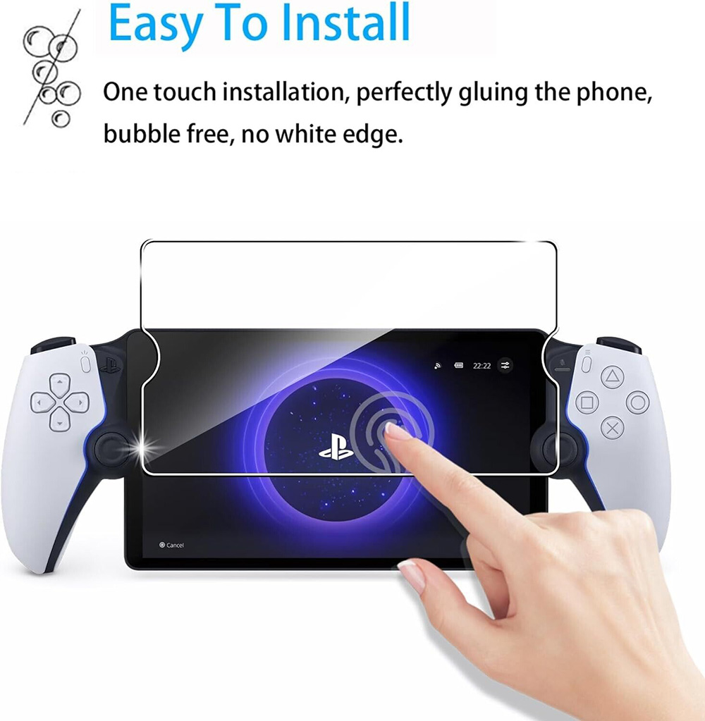 PS Portal 2 حزمة شاشة شاشة زجاجية مقسّمة لـ Sony PlayStation Portal Player Remote Player 8 بوصة أفلام واقية عالية الجودة