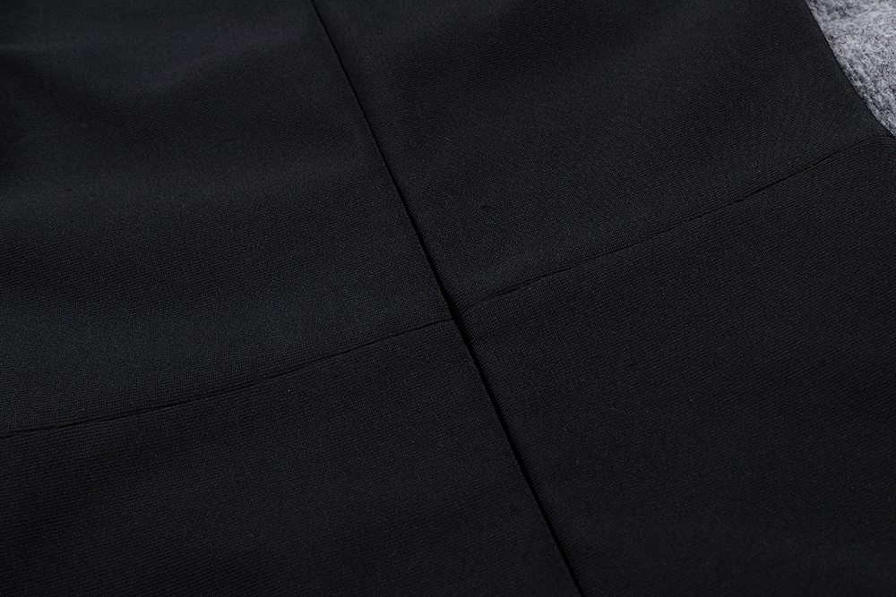 10061 L 2024 Подиумное платье Весенне-летнее платье Бандажное платье с круглым вырезом и длинным рукавом Черное брендовое женское платье в том же стиле Модное высокое качество mefei
