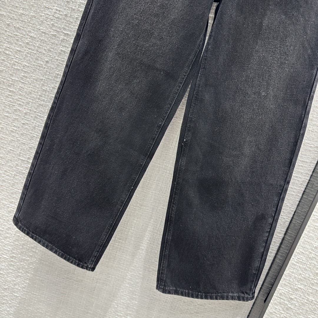 Jeans de styliste pour femmes, pantalons à jambes larges à panneaux, de marque du même style, vêtements de luxe pour femmes, nouvelle collection printemps été 2024, 0116-8