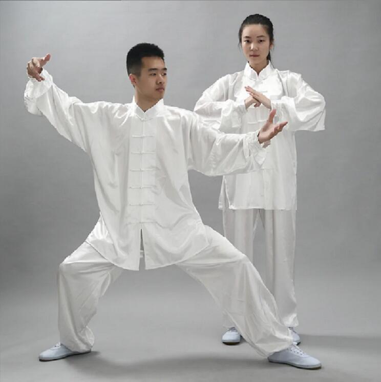 Heta försäljning nya män kvinnor hög kvalitet kung fu kostym avslappnad utomhus sportkläder unisex tai chi wushu enhetliga jacka byxor uppsättningar