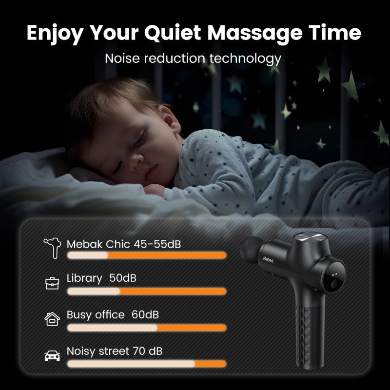 Mebak Chic Massage Gun High Frequency Fitness Muscle Massageリラクゼーション静かな電気筋膜銃緩和マッサージマシン240116