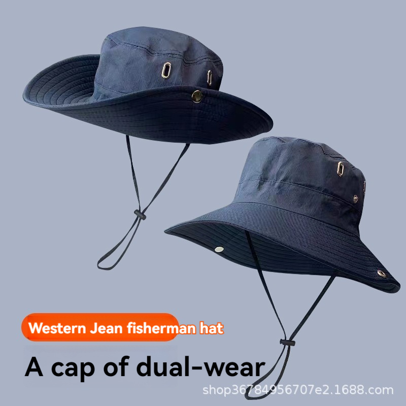 Designer Bucket Hats Men Women Military Hats Wide Brim Bucket Hat Summer Outdoor UV Protection Cap Fishing Sun Hat Fabric Breathability