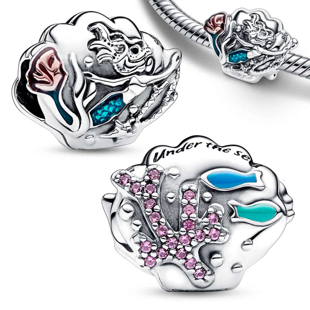 New Festival Sier Plating Jellyfish Butterfly Dangle Blue Charm Beads Fit Original Designer Fine Women Jewelry