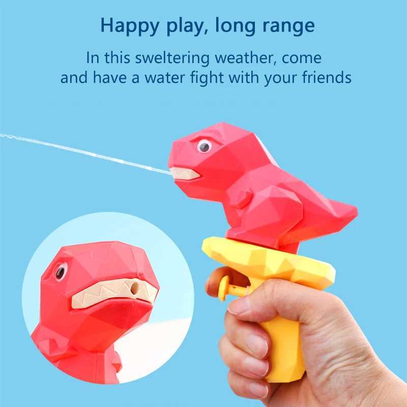 Areia jogar diversão na água crianças pistola de água 3d dinossauro brinquedo de verão para meninos meninas mini pistola de água praia piscina pistola armas de pressão brinquedos ao ar livre