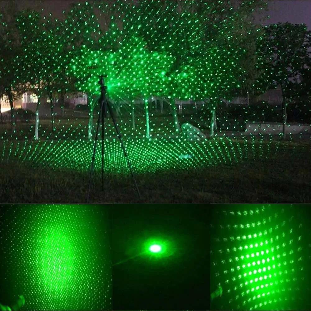 Pekare Green Laser 009 High Power Green Laser Pointer 532nm Justerbar Focus Red 1000 M 5 MW Lazer Pointer Sight Pen för jakt