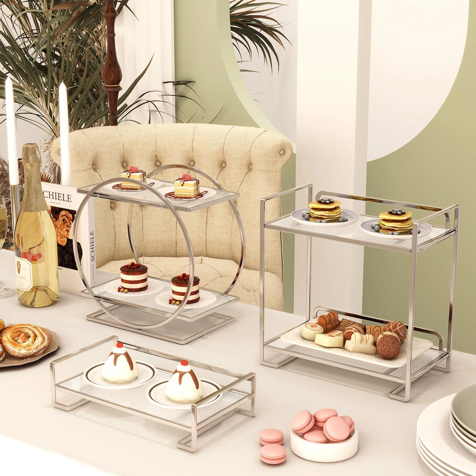 Metal Rack Cake Foods Prezentacja Stojak na Trace Buffet Trace Candy Placi