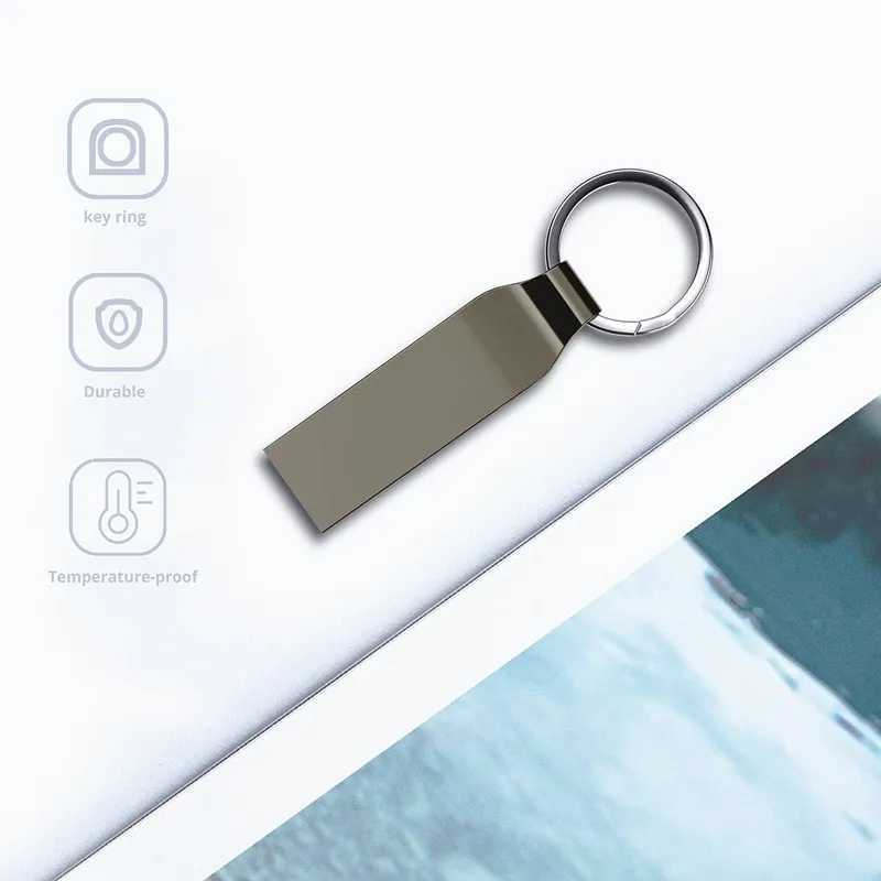 USB 플래시 드라이브 메탈 USB 플래시 드라이브 64GB 128GB 키 체인 펜 드라이브 방수 USB 펜 256GB 512GB USB 메모리 스틱 플래시 디스크