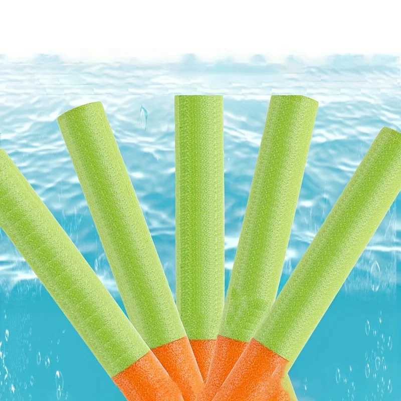 Sand Play Water Fun Foam EVA Water Gun Spray Water Gun Pull Plush High Pressure Beach Swimming Straight Tube Water Gun Children's Summer Outdoor