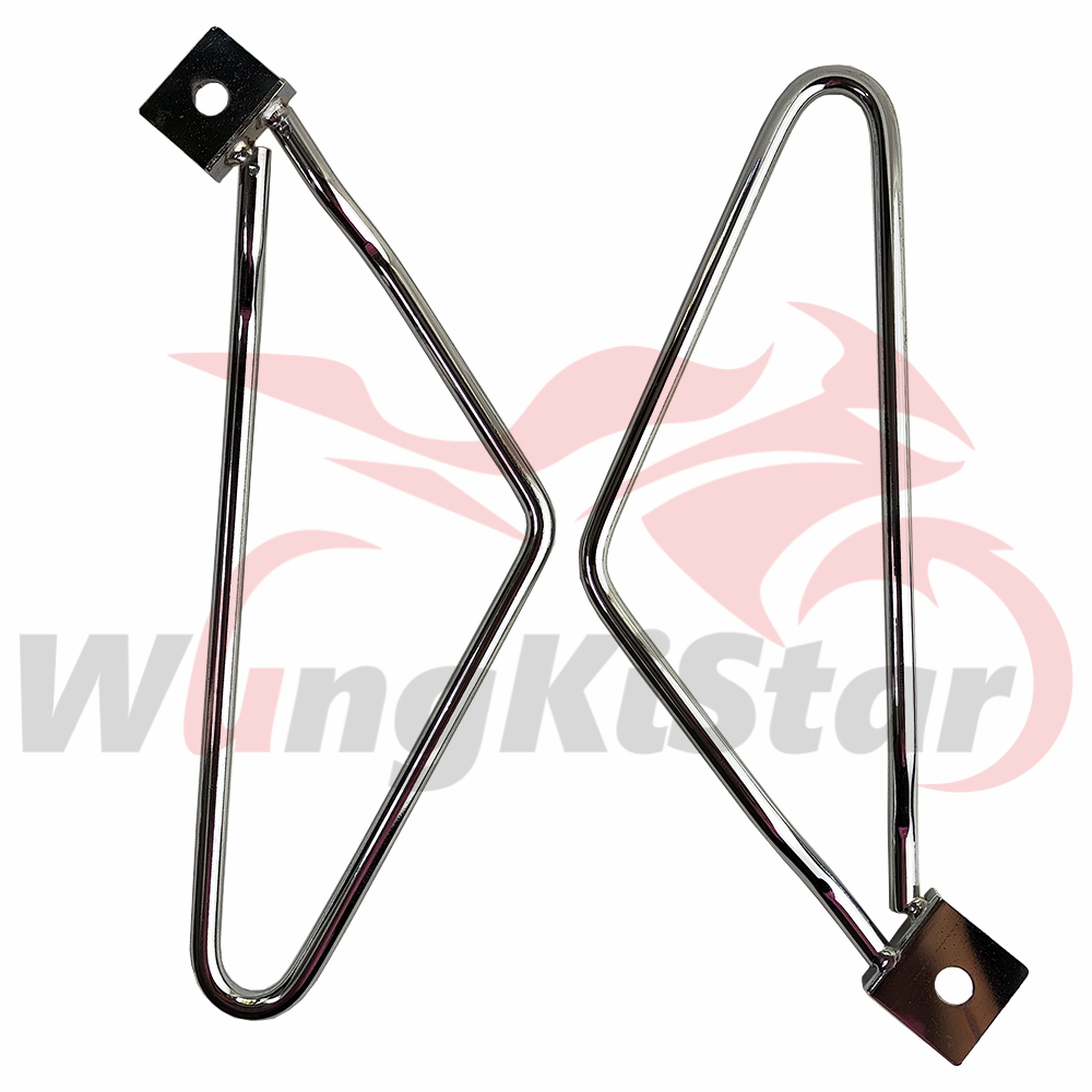 Barras de suporte para bolsa de selim de motocicleta Suporte de montagem Suporte de metal para bolsa lateral para Motorcross Sportster 883 Iron XL883N Dyna Fat Bob Scooter Suporte de montagem para motocicleta