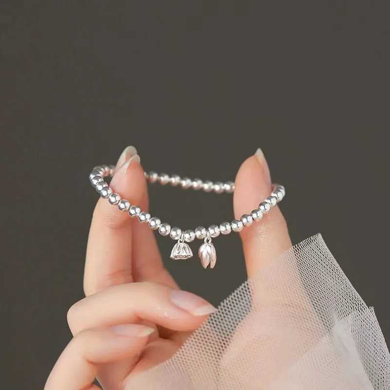 Kedja 925 Sterling Silver Geometric Shape Armband Charmig Personlig pärlsträngarmband Party Gift for Women Fine Jewellery