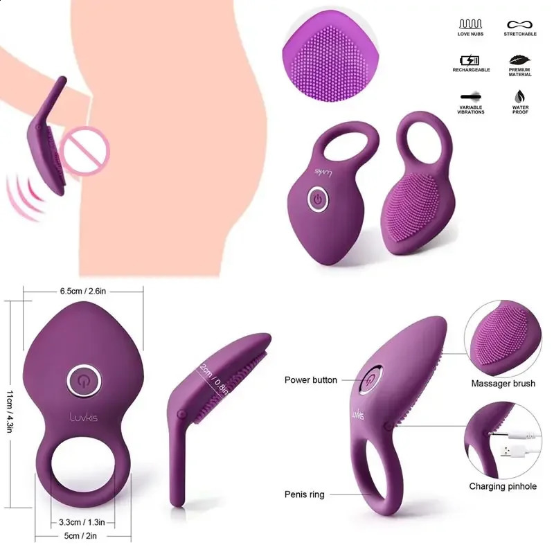 Giocattoli clitoridei Pennis Manicotto del pene Orgasmo Uomini sexy Donne Vibratore Masturbato Stopper Elastico 18 240117